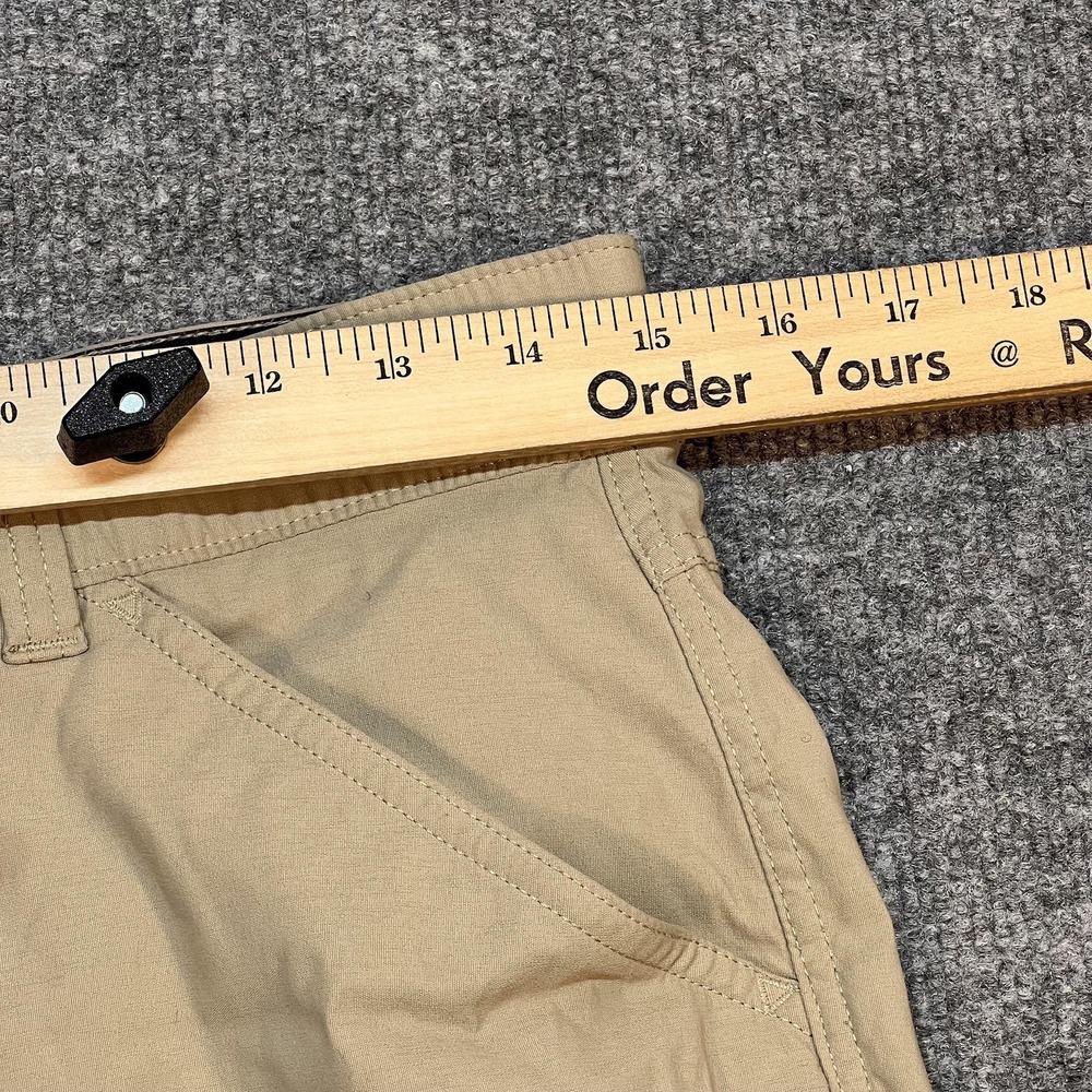 Eddie Bauer Pants Mens 32x29 Beige Cargo Microfiber Regular Fit Travel Outdoor - Picture 11 of 11